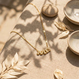 Bubble ketting met naam - Luxury Gold