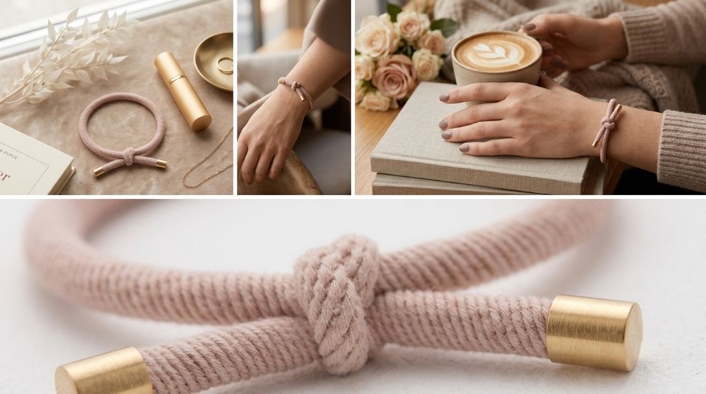 Golden Knot Bracelet Beige