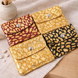 Mini portemonnee leopard oker