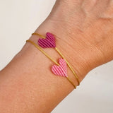 Bracelet heart purple