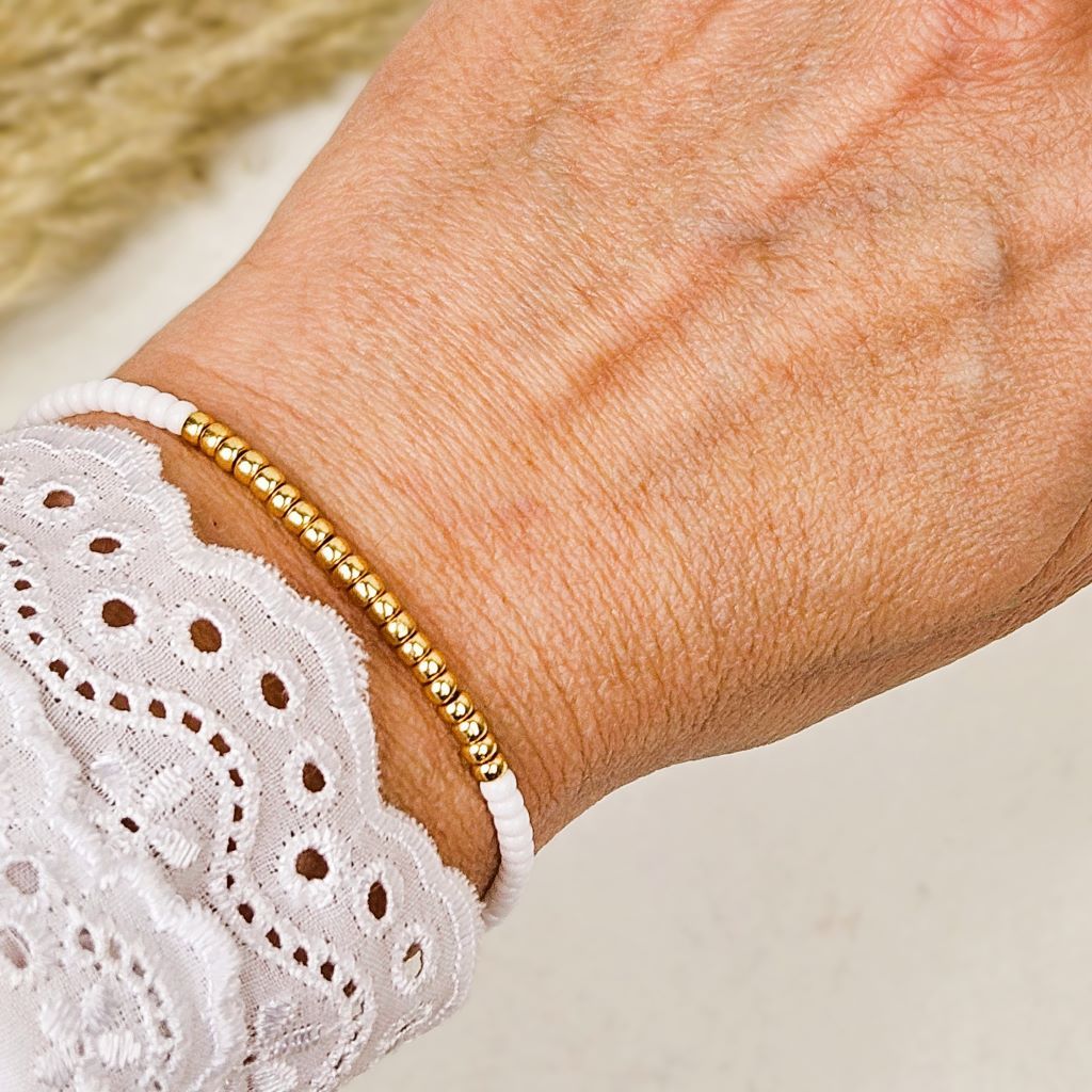 Armband edel weiß