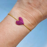 Bracelet heart purple