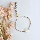 Armband Kleeblatt weiß