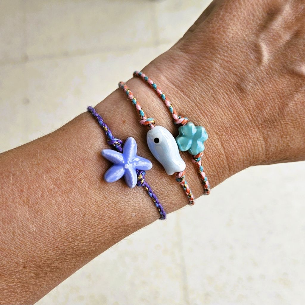 Armband zeester lichtblauw