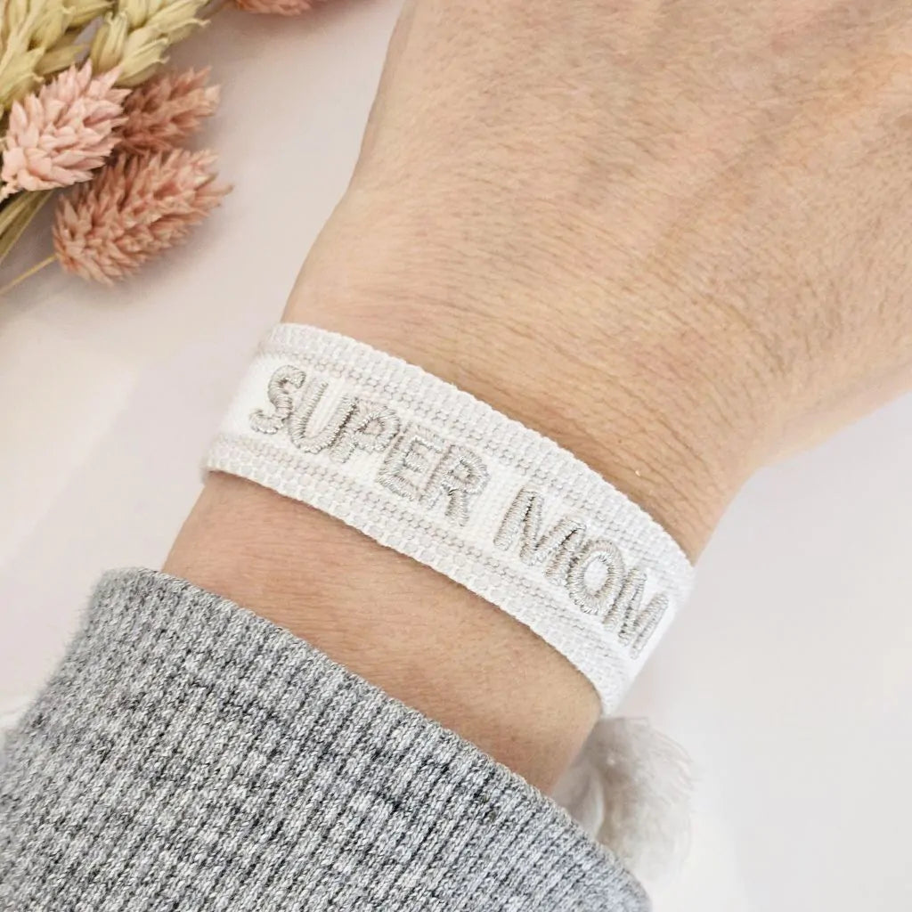 Geweven armband Super Mom