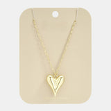 Long necklace with a heart pendant