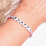 Letter Bracelet #Happy