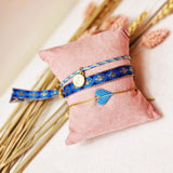 Stoffarmband Kreuzchen blau