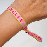 Stoffarmband Das Leben ist schön