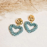Oorbellen heartbeat groen