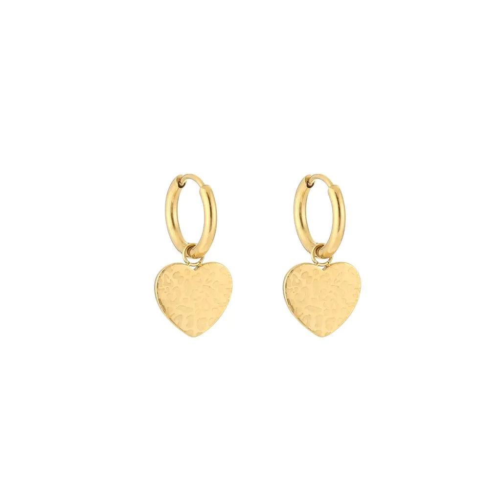 Earrings leopard heart