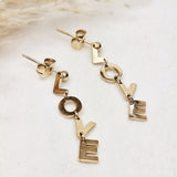 Earrings love letters