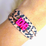 Wickelarmband Leopard Love Fuchsia