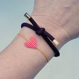 Armband Herz Koralle