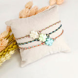 Armband Kleeblatt weiß