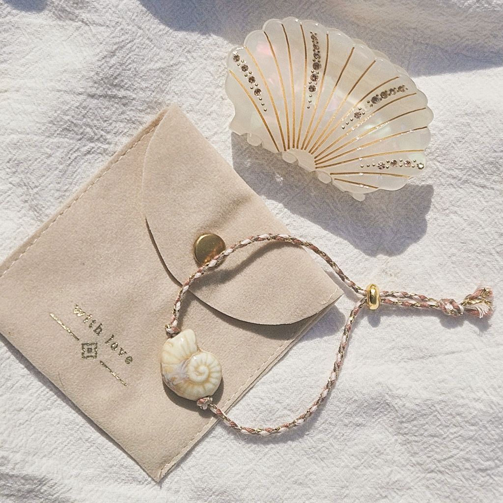 Armband schelp beige