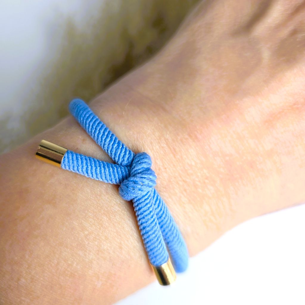 Armband haarelastiek blauw