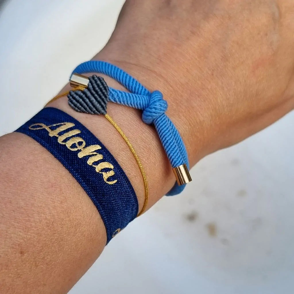 Ibiza elastiekje Aloha blauw