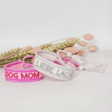 Woven Bracelet Dog Mom Pink