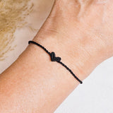 Ibiza armband hartje zwart
