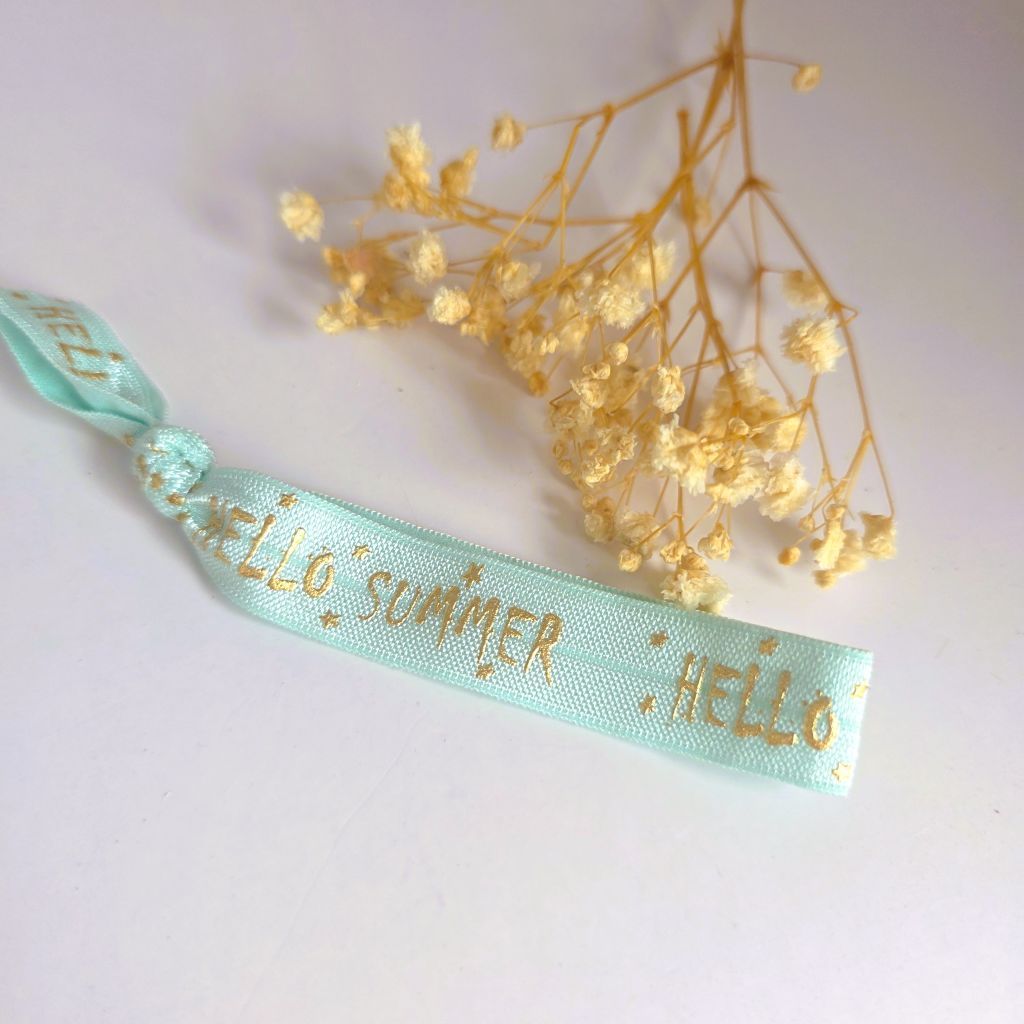 Ibiza elastiekje Hello Summer groen