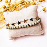 Perlenarmband Mélin grün