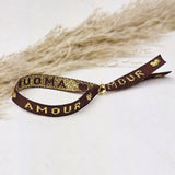 Bandarmband Amour braun