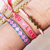 Stoffarmband Love Diamant