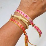 Stoffarmband Das Leben ist schön