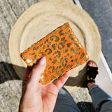 Mini-Portemonnaie Leopard Orange