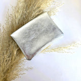 Mini portemonnee metallic zilver