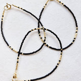Miyuki armbandje zwart goud