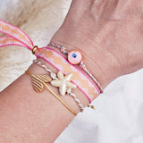 Armbandje hartje beige