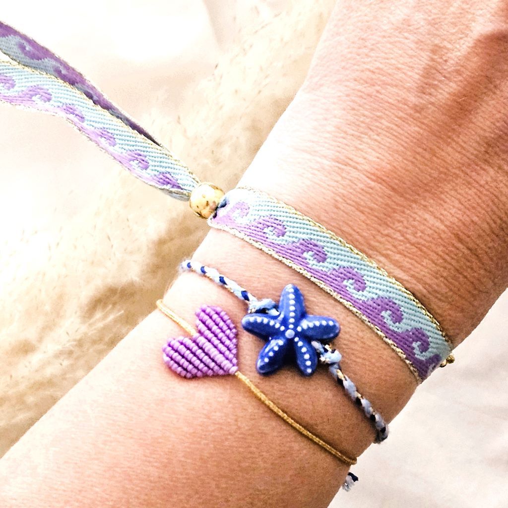 Armband zeester blauw