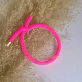 Golden Knot Bracelet Neon Pink