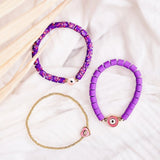 Evil Eye Armband Lila