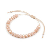 Facet bead bracelet pearl beige