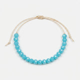 Facet bead bracelet pearl blue
