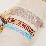 Stoffarmband Amour