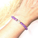 Ibiza Armband Evil Eye Lila