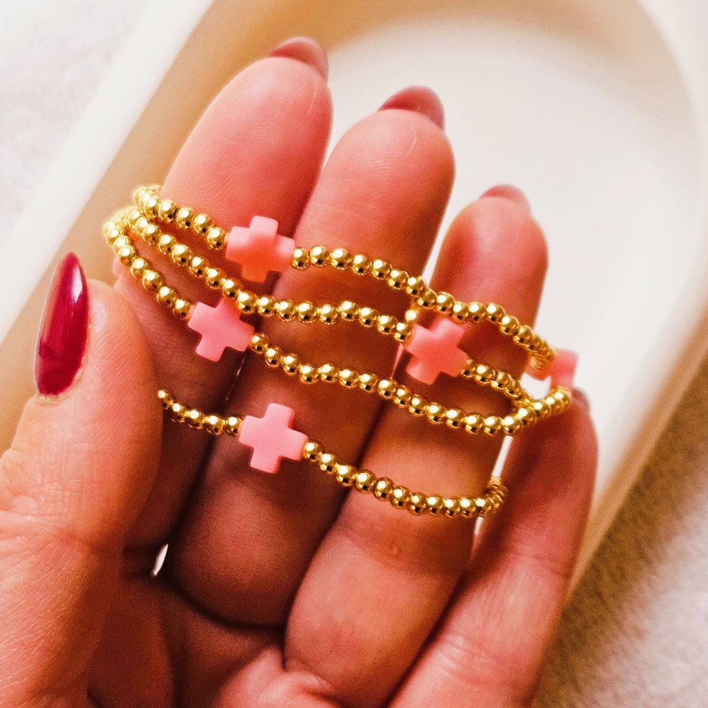 Perlenarmband Hope Rosa
