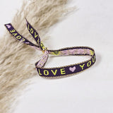 Band-Armband Love You lila