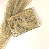 Mini-Geldbörse Leo beige/gold