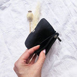 Mini metallic silver wallet