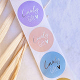 Aufkleber Lovely gift 40mm (pro 10)