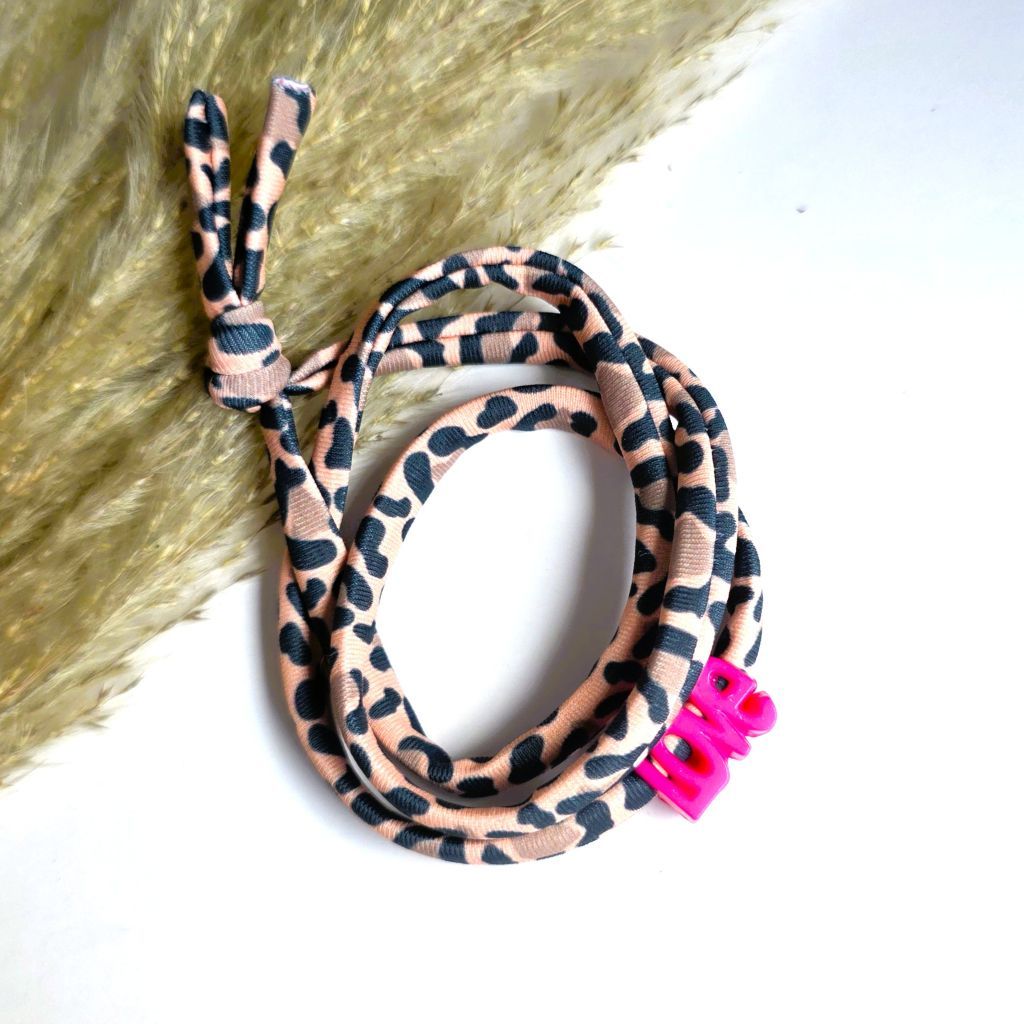 Wrap bracelet leopard love fuchsia