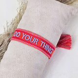 Geweven armband Do your thing