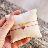 Ibiza armband hartje paars