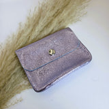 Metallic lilac mini wallet