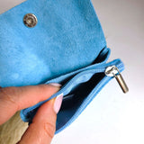 Mini wallet suede green